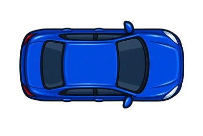 Blue NPC sedan