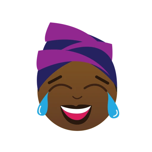AfroStickers character celebrating