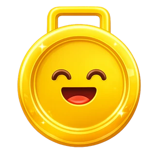 Gold medal hanging from the home-screen check-in card
