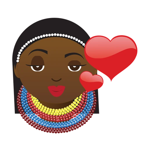 AfroStickers character waving