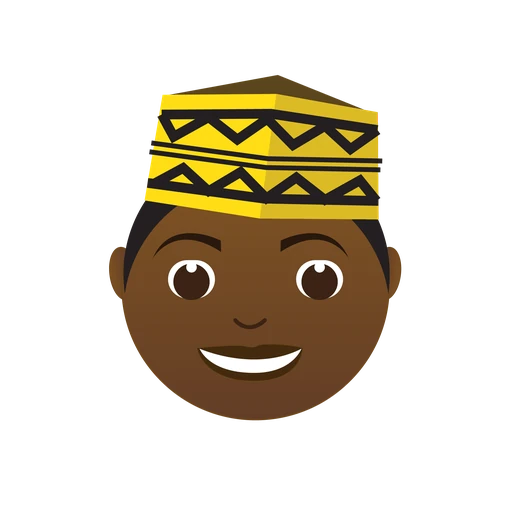 AfroStickers character with ok gesture