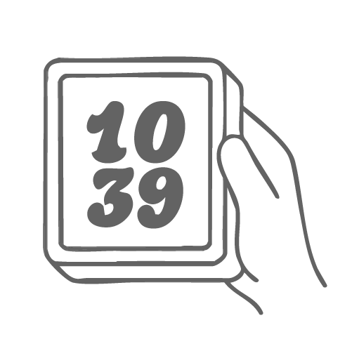 The clock screen: handheld device illustration