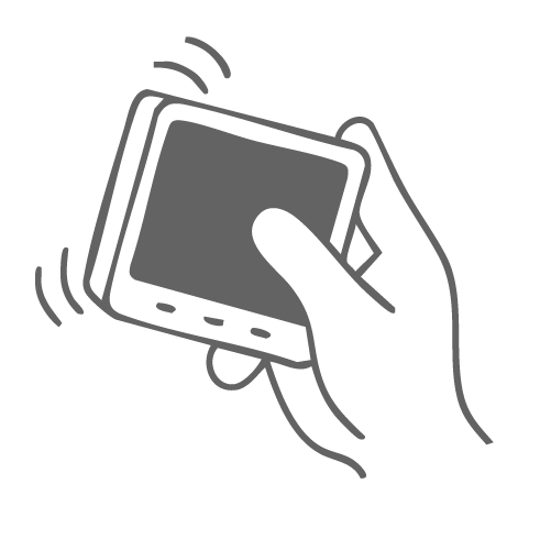 Shake to switch: handheld device illustration