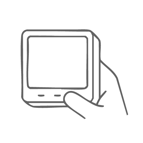 Adjust the brightness: handheld device illustration